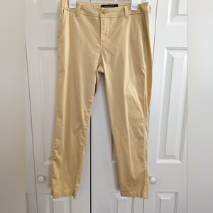 Liverpool Pants Womens 6 Gold Tapered Leg Stretch Trousers Casual STAINED.